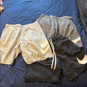Nike Kids' Gray and Black Shorts Trio